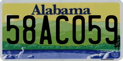 AL license plate 58AC059