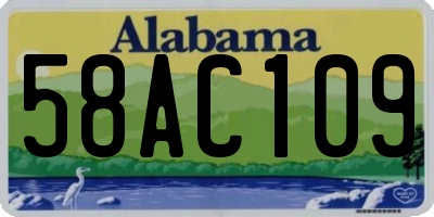 AL license plate 58AC109