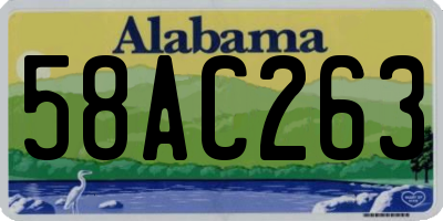 AL license plate 58AC263