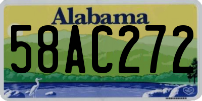 AL license plate 58AC272