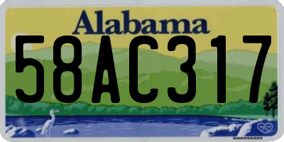 AL license plate 58AC317