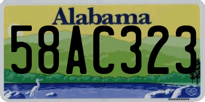 AL license plate 58AC323