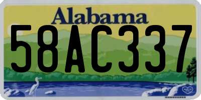 AL license plate 58AC337