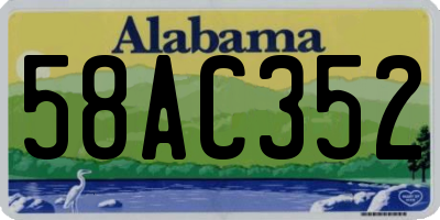 AL license plate 58AC352