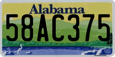 AL license plate 58AC375