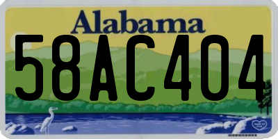 AL license plate 58AC404