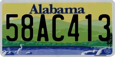 AL license plate 58AC413