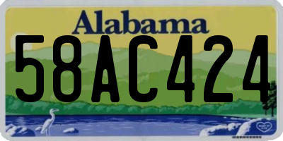 AL license plate 58AC424