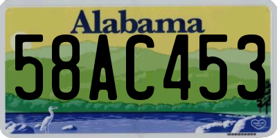 AL license plate 58AC453