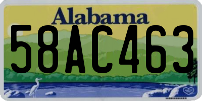 AL license plate 58AC463