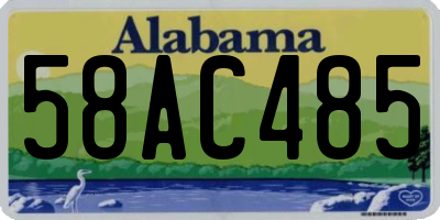 AL license plate 58AC485