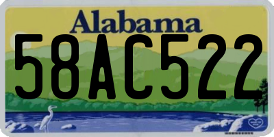 AL license plate 58AC522