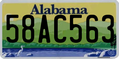 AL license plate 58AC563