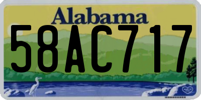 AL license plate 58AC717