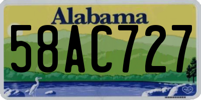 AL license plate 58AC727