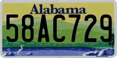 AL license plate 58AC729