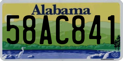 AL license plate 58AC841