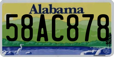 AL license plate 58AC878