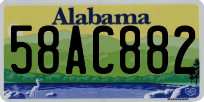 AL license plate 58AC882