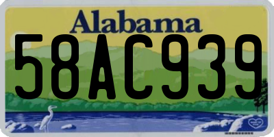 AL license plate 58AC939