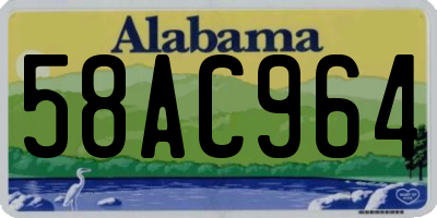 AL license plate 58AC964