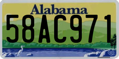 AL license plate 58AC971
