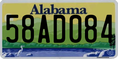 AL license plate 58AD084