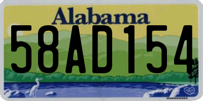 AL license plate 58AD154
