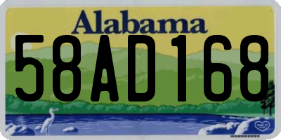 AL license plate 58AD168