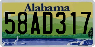 AL license plate 58AD317
