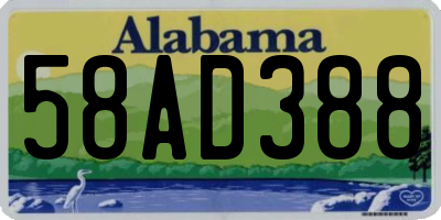AL license plate 58AD388