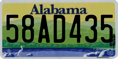 AL license plate 58AD435