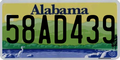 AL license plate 58AD439