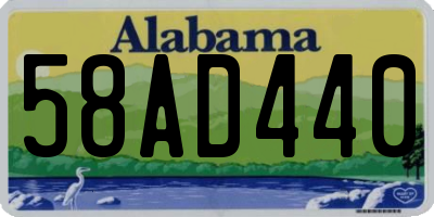 AL license plate 58AD440