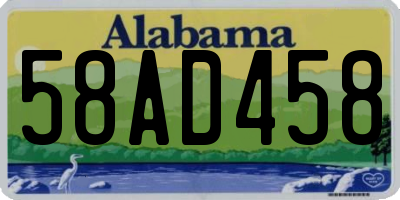 AL license plate 58AD458