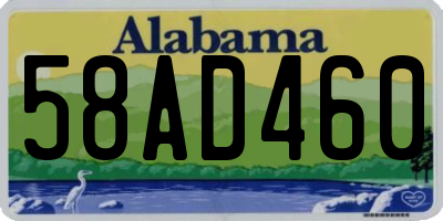 AL license plate 58AD460
