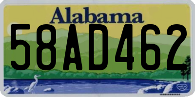 AL license plate 58AD462