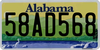 AL license plate 58AD568