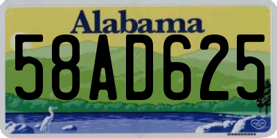 AL license plate 58AD625