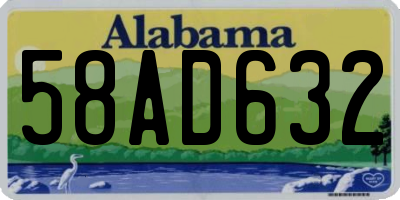 AL license plate 58AD632