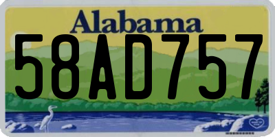 AL license plate 58AD757