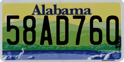 AL license plate 58AD760
