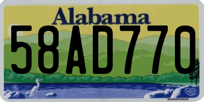 AL license plate 58AD770