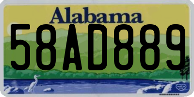 AL license plate 58AD889