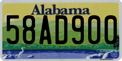 AL license plate 58AD900