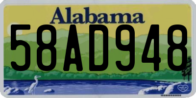 AL license plate 58AD948