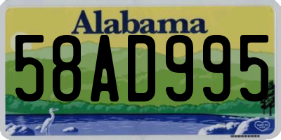 AL license plate 58AD995