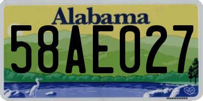 AL license plate 58AE027