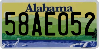 AL license plate 58AE052