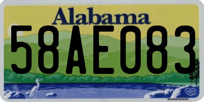 AL license plate 58AE083